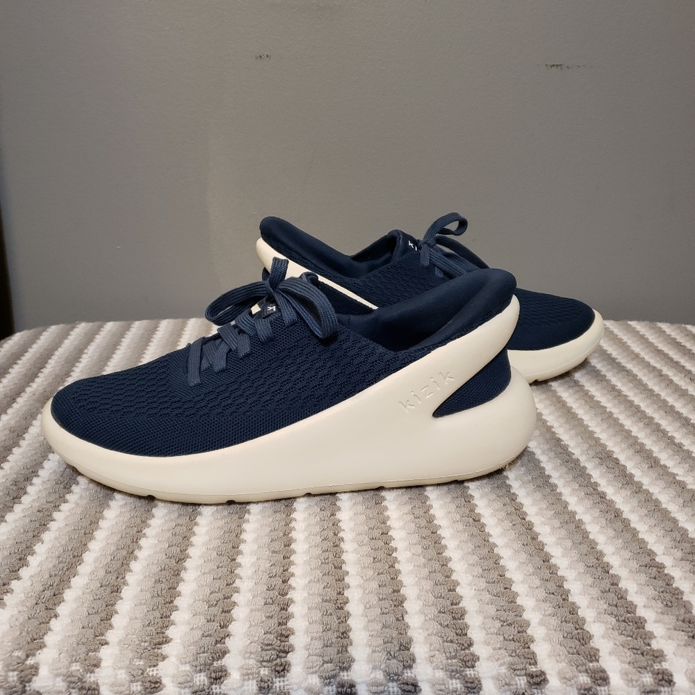 Kizik Roamer Hands-Free Slip-On Sneakers Navy Blue Knit Men’s 7.5 / Women’s 9